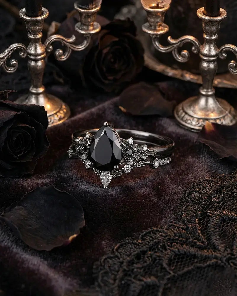 orleone black gold ring gothic rings