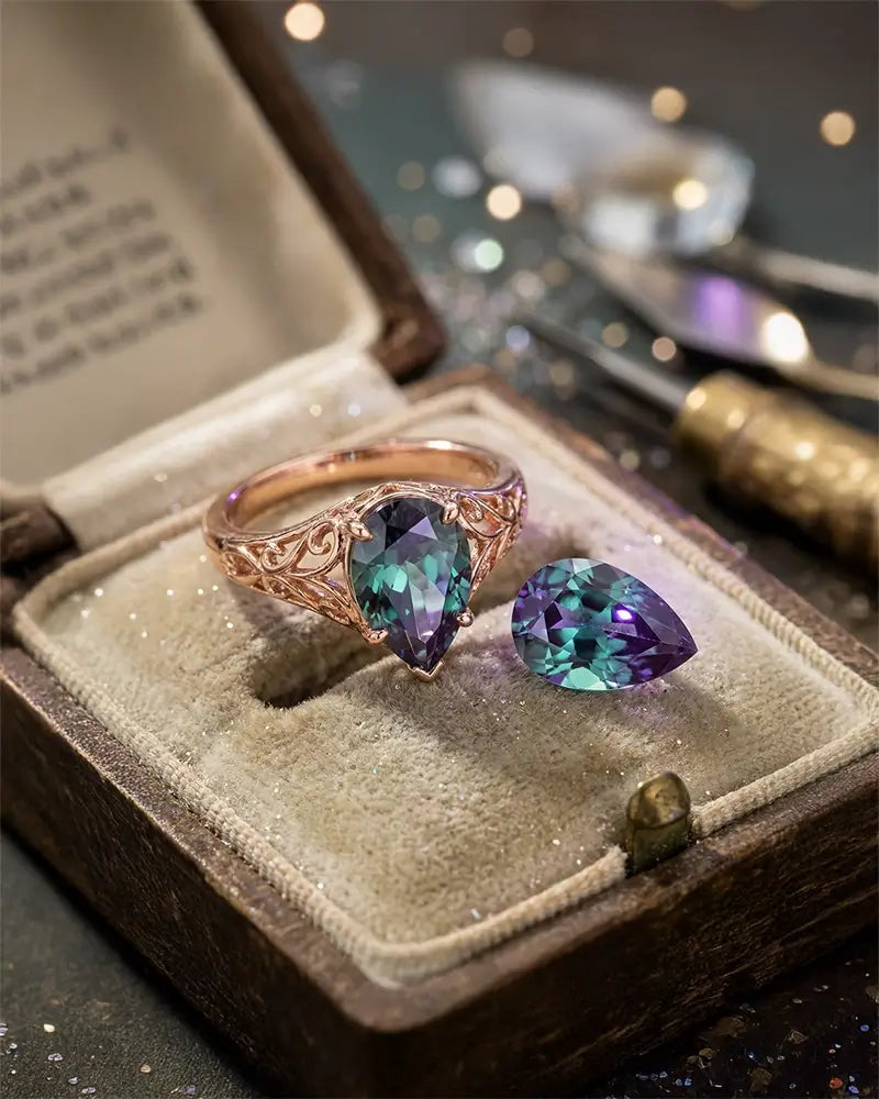 Orleone Alexandrite Engagement Rings for Modern Women