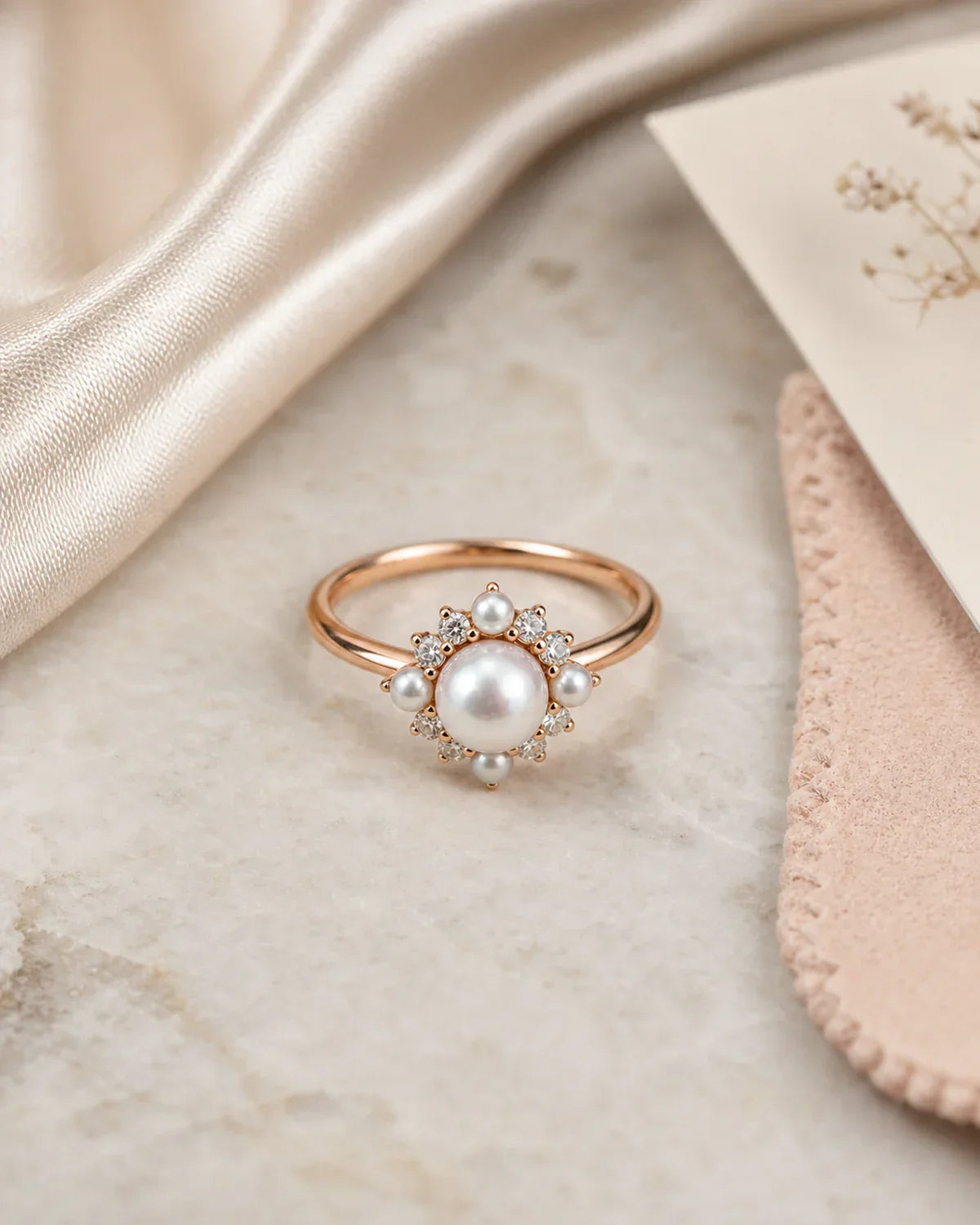 Pearl engagement ring on silk and stone for everyday wear guide