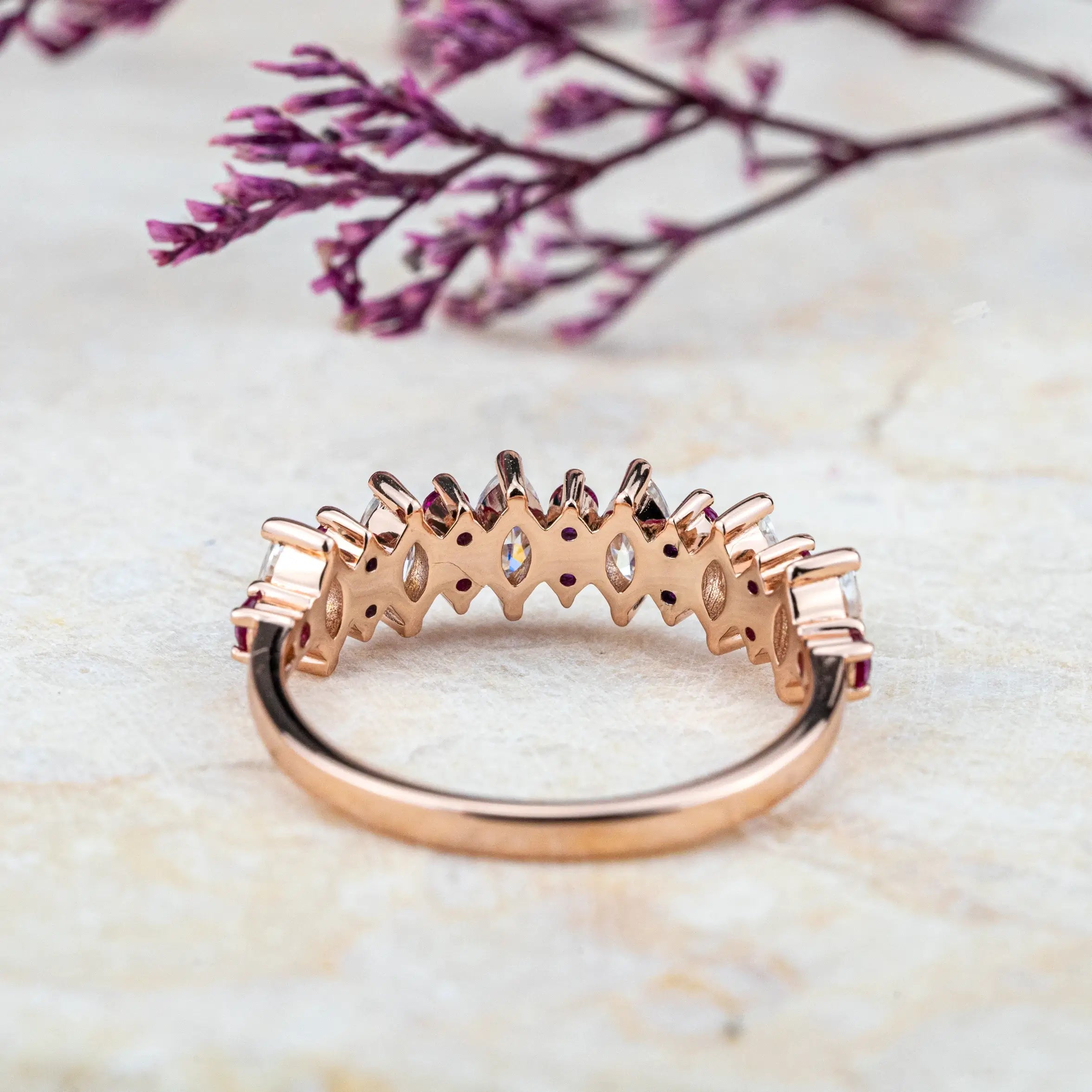 ORLEONE Cluster Ring Moissanite Ring Wedding Band anniversary ring for women promise jewelry