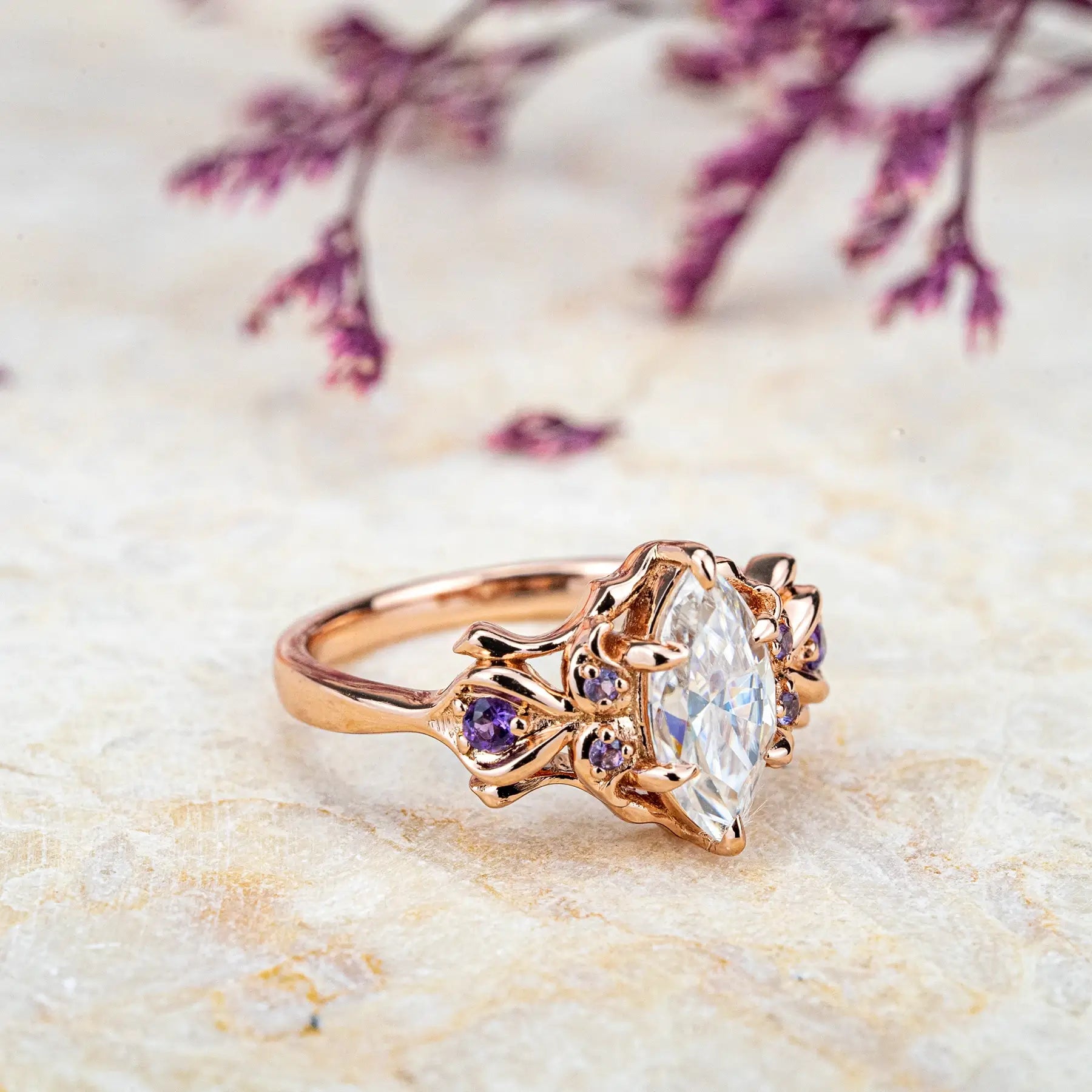 custom unique moissanit engagement rings orleone jewelry