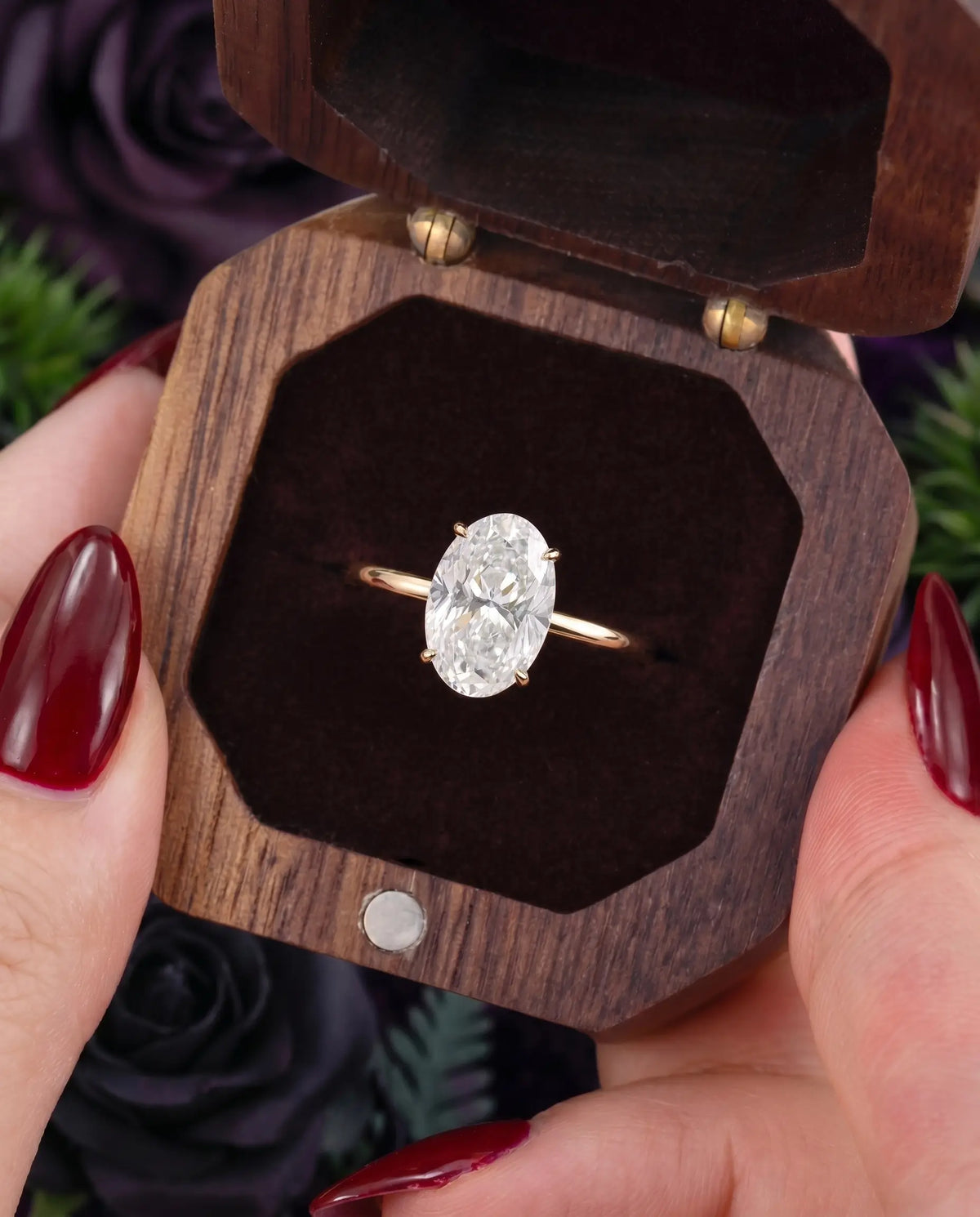 Custom Lab Diamond Solitaire Engagement Ring