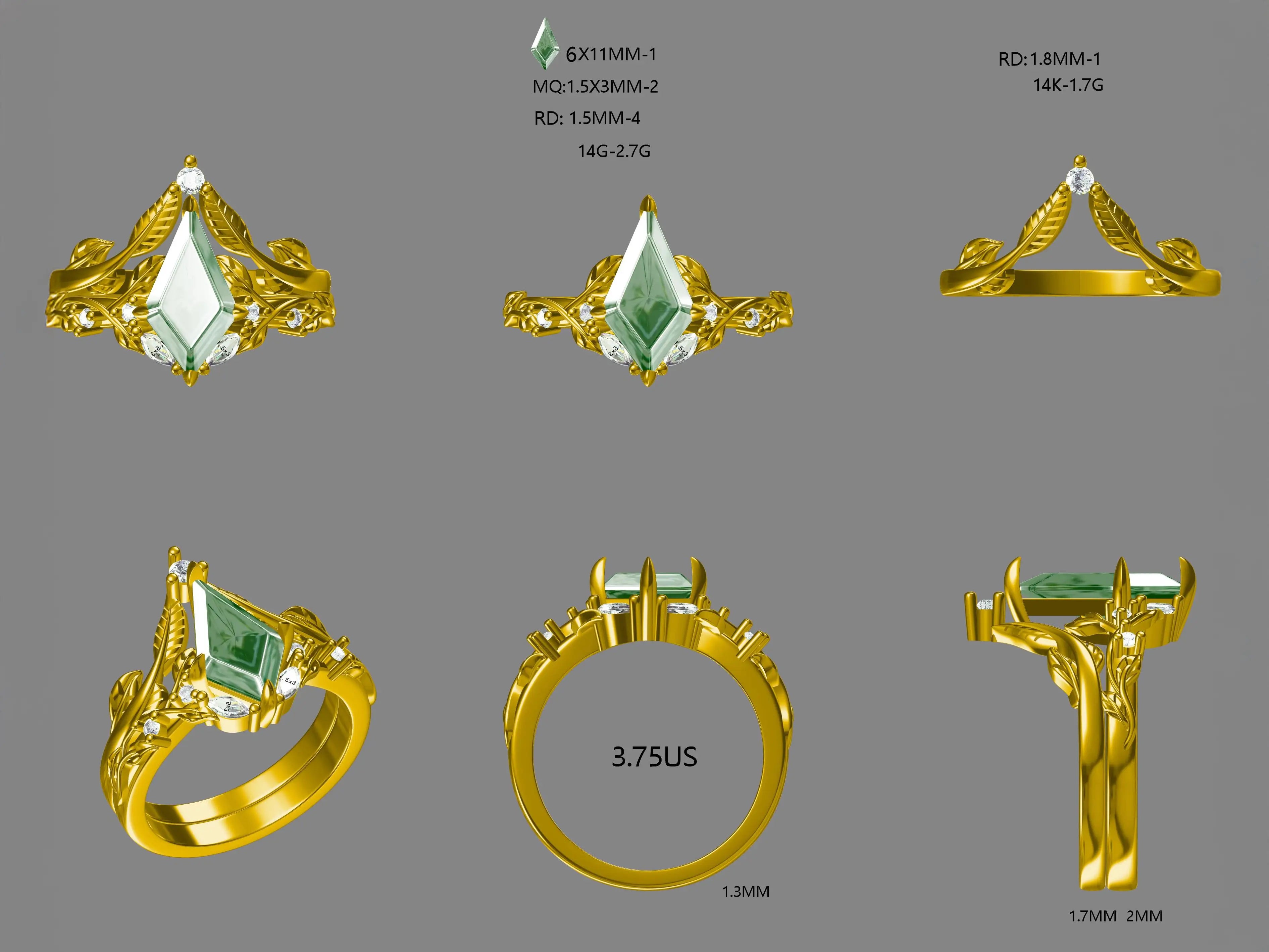 orleone custom engagement ringcad design