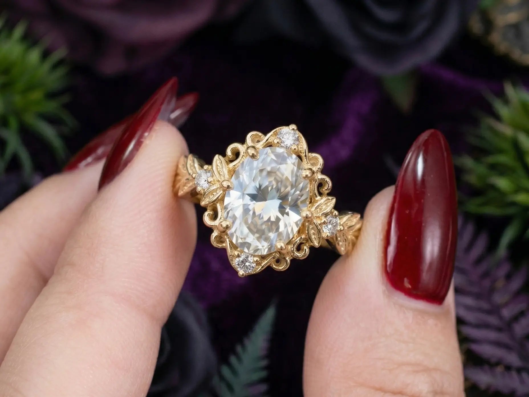 Finishing Touches Engagement Gold Ring Orleone