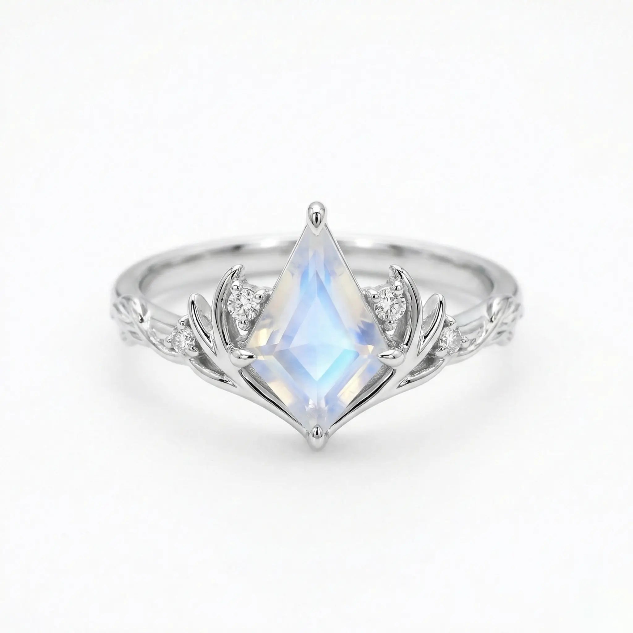 white gold ring for women gift orleone