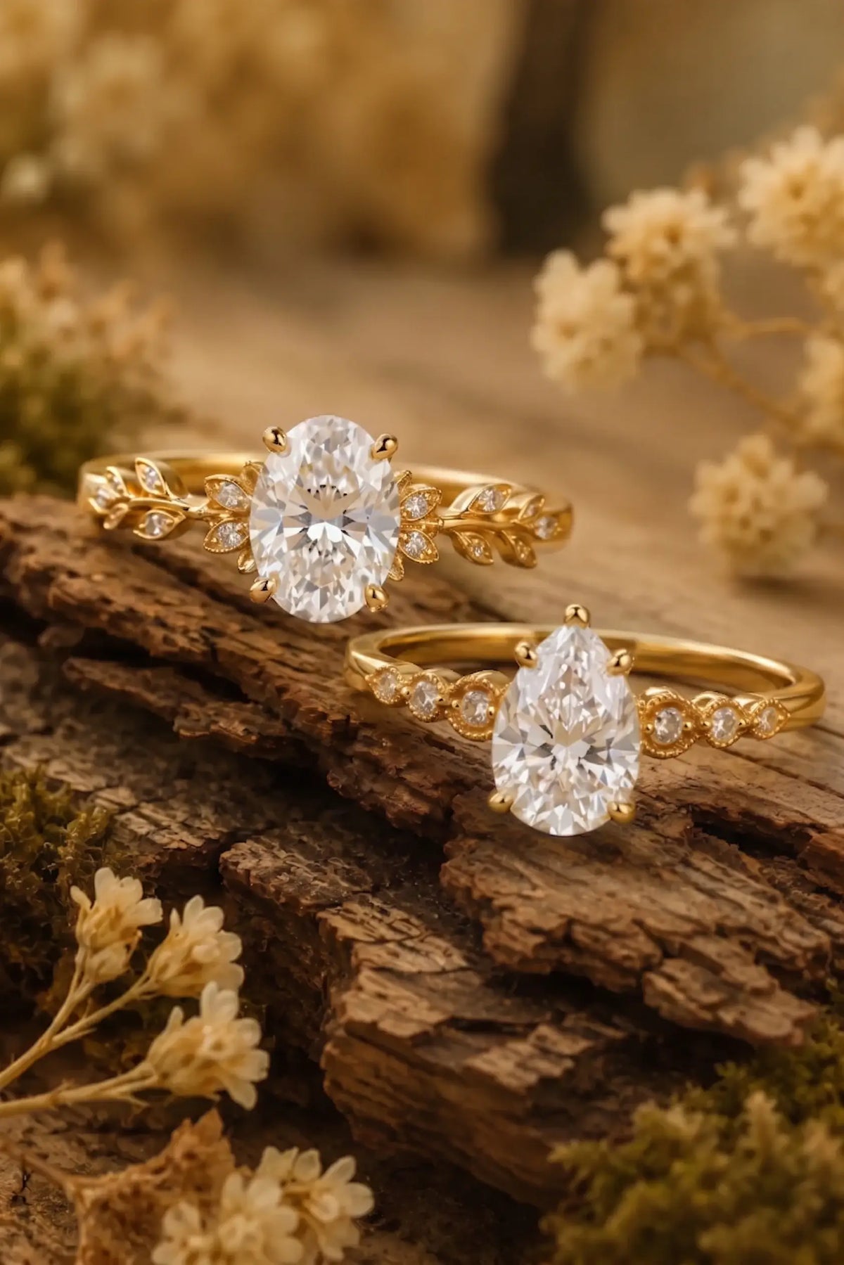 Eternal gems high end moissanite engagement rings 18k gold design type for daily wear