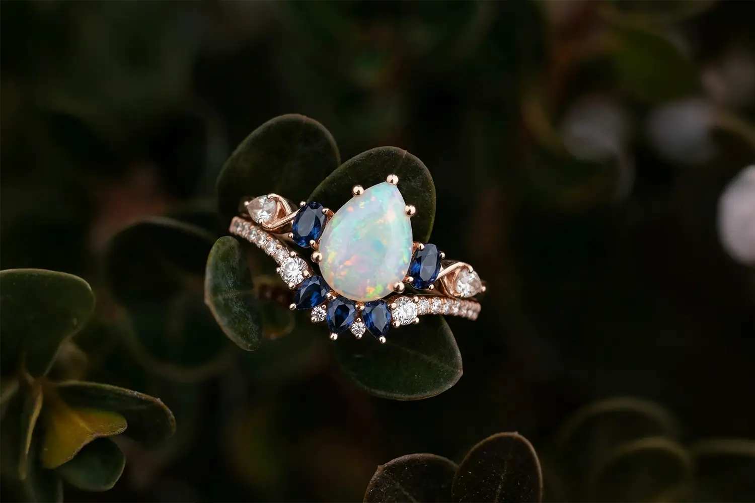 orleone custom natural opal ring college jewelry