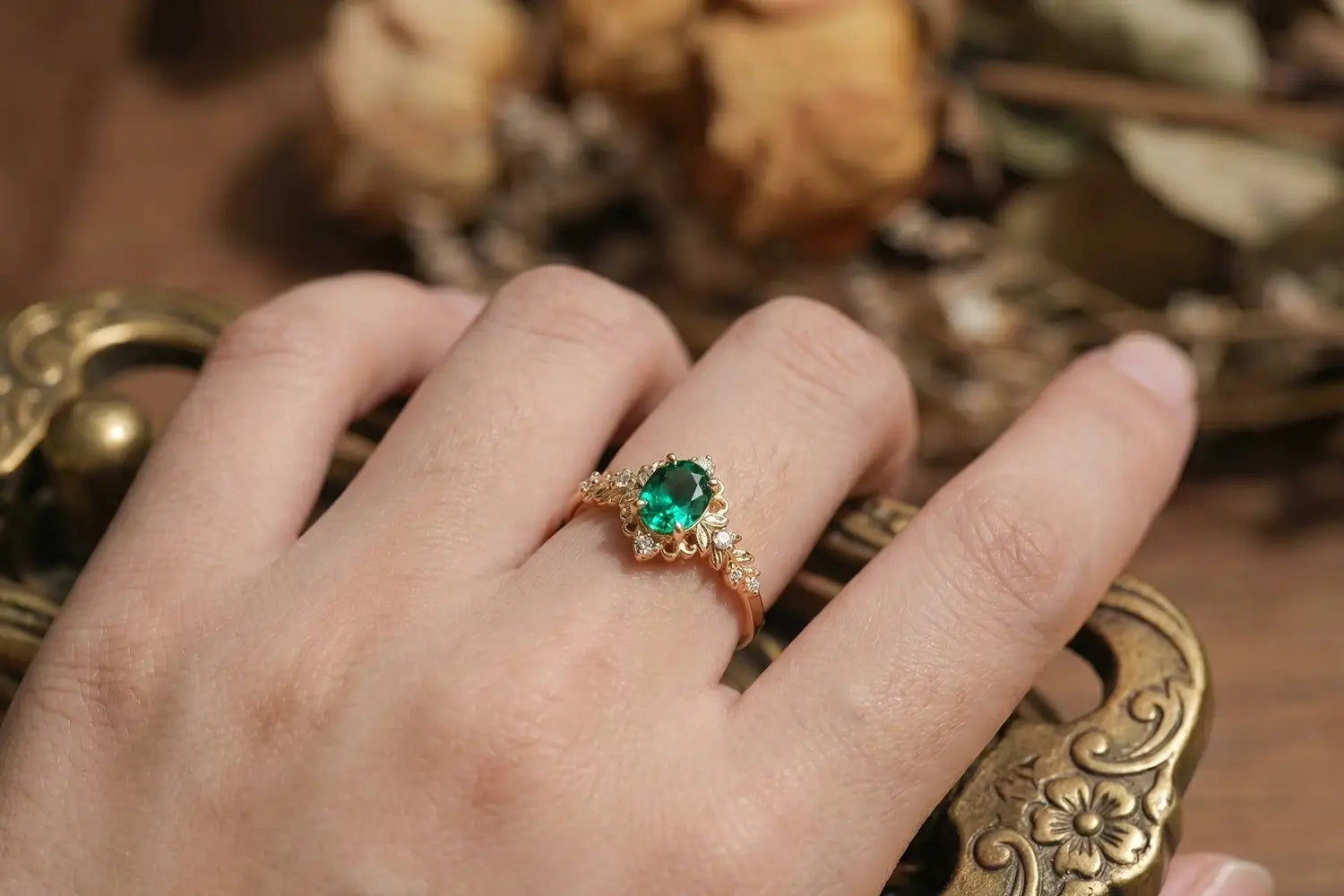 orleone vintage engagement ring for women gift jewelry