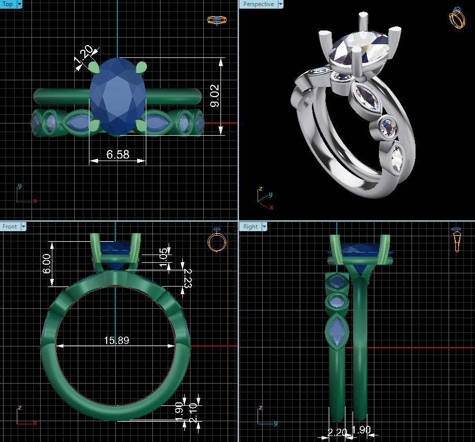 orleone custom ring cad design