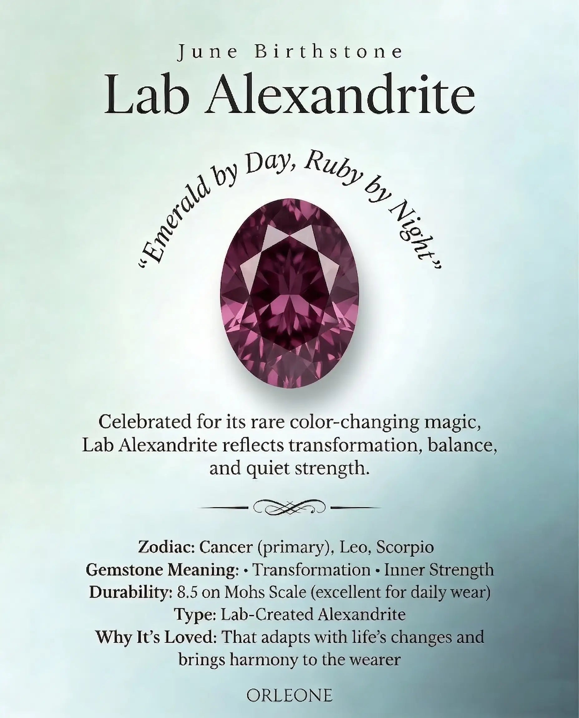 oval cut lab alexandrite june birthstone gemstone knowledge