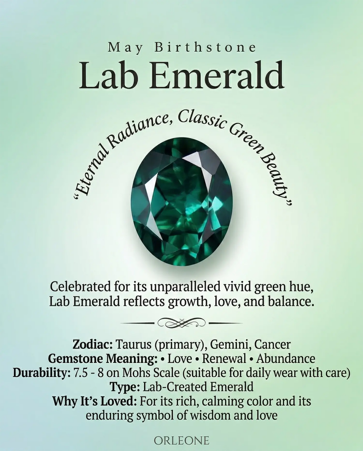 Orleone Lab Emerald Gemstone Guide