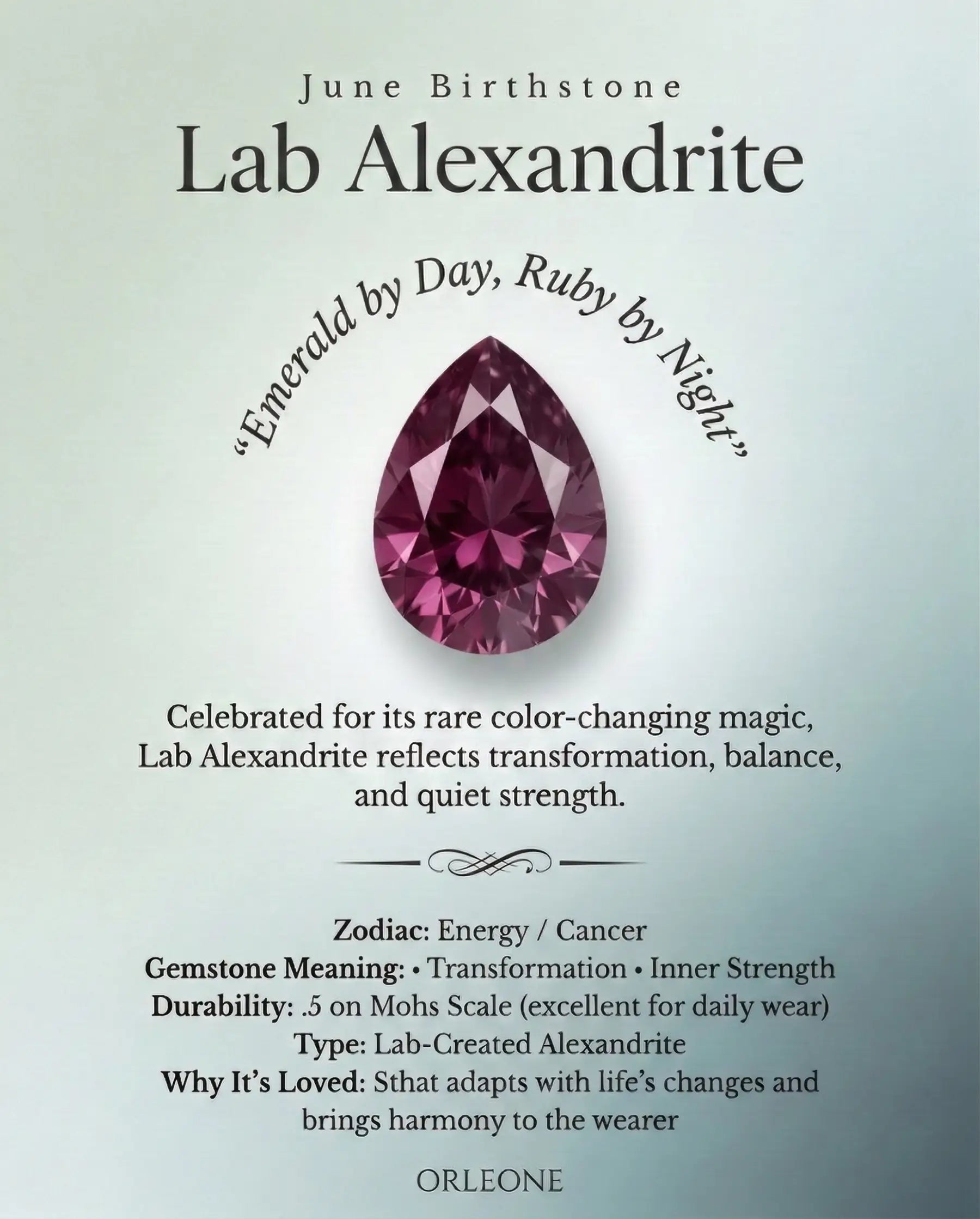 Pear cut alexandrite knowledge