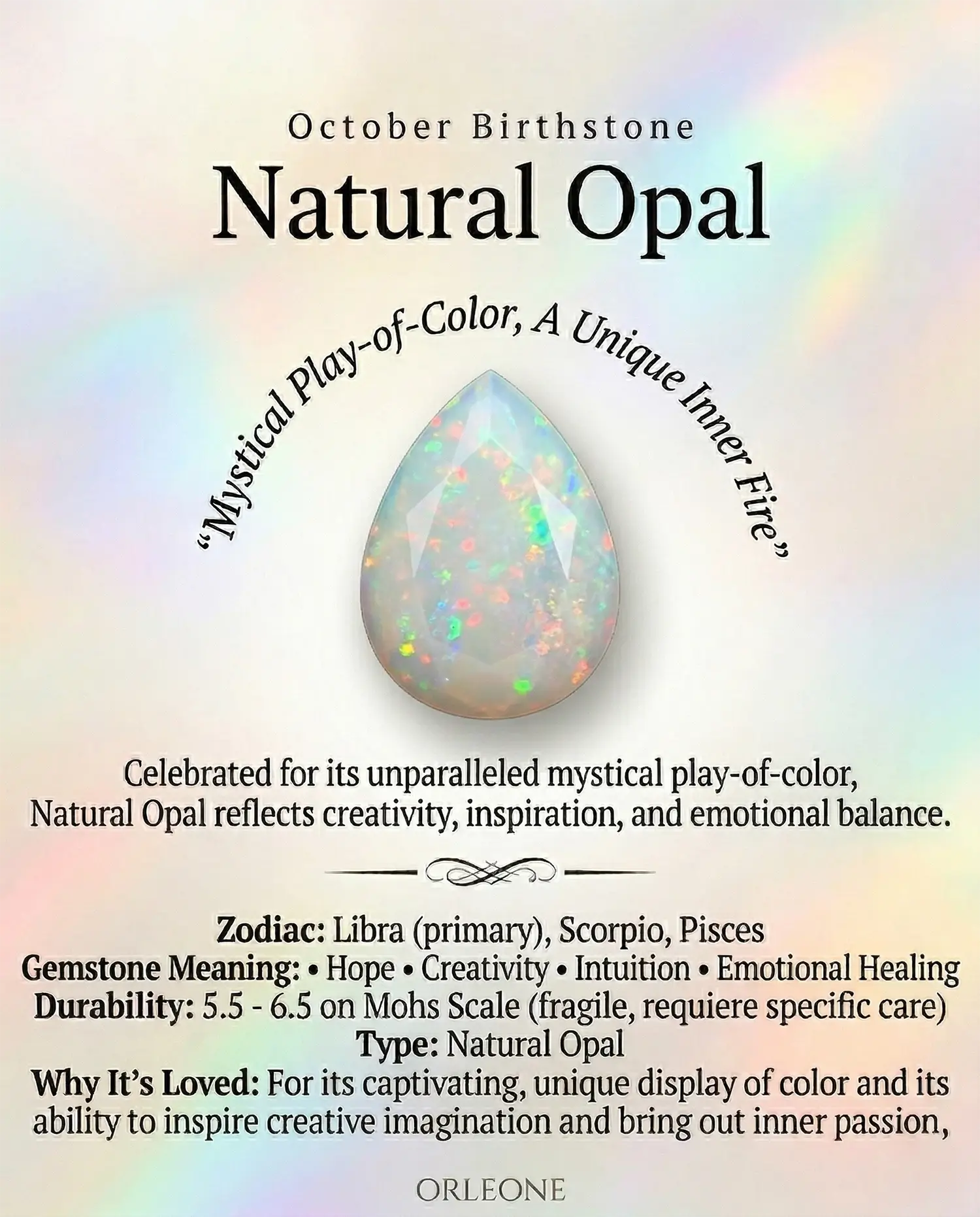 Pear Cut Opal Engagement Ring Marquise Moissanite Vintage Ring