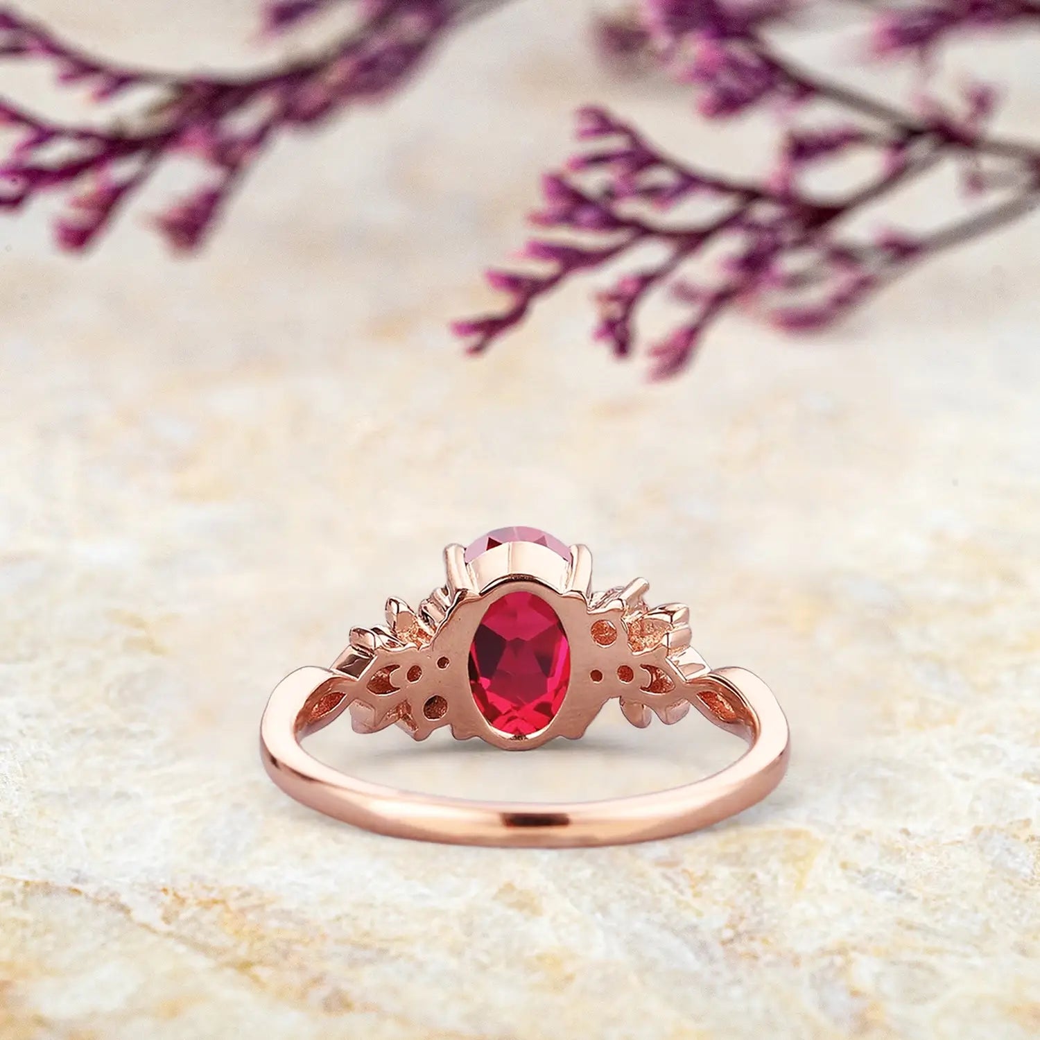 July birthstone ruby ring symbolizing love, confidence, and friendship
