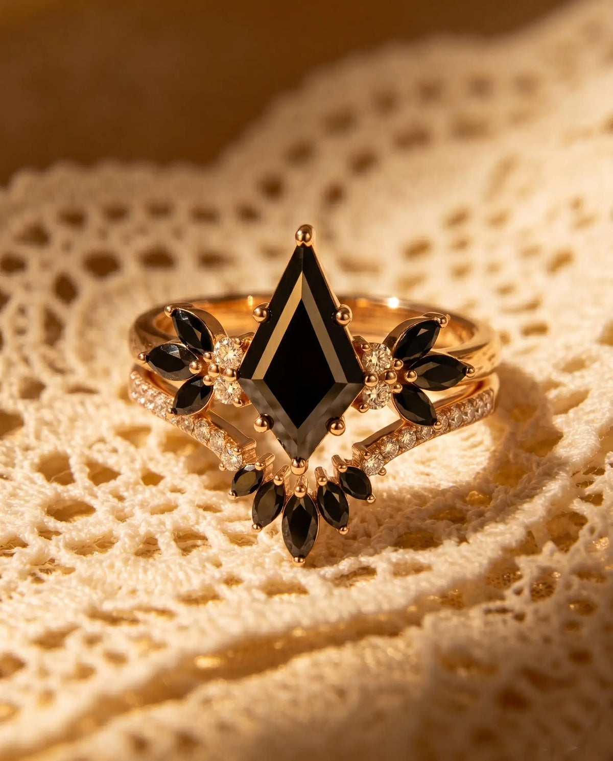 Black Gemstone Engagement Rings: Onyx vs Black Rutilated Quartz vs Black Moissanite