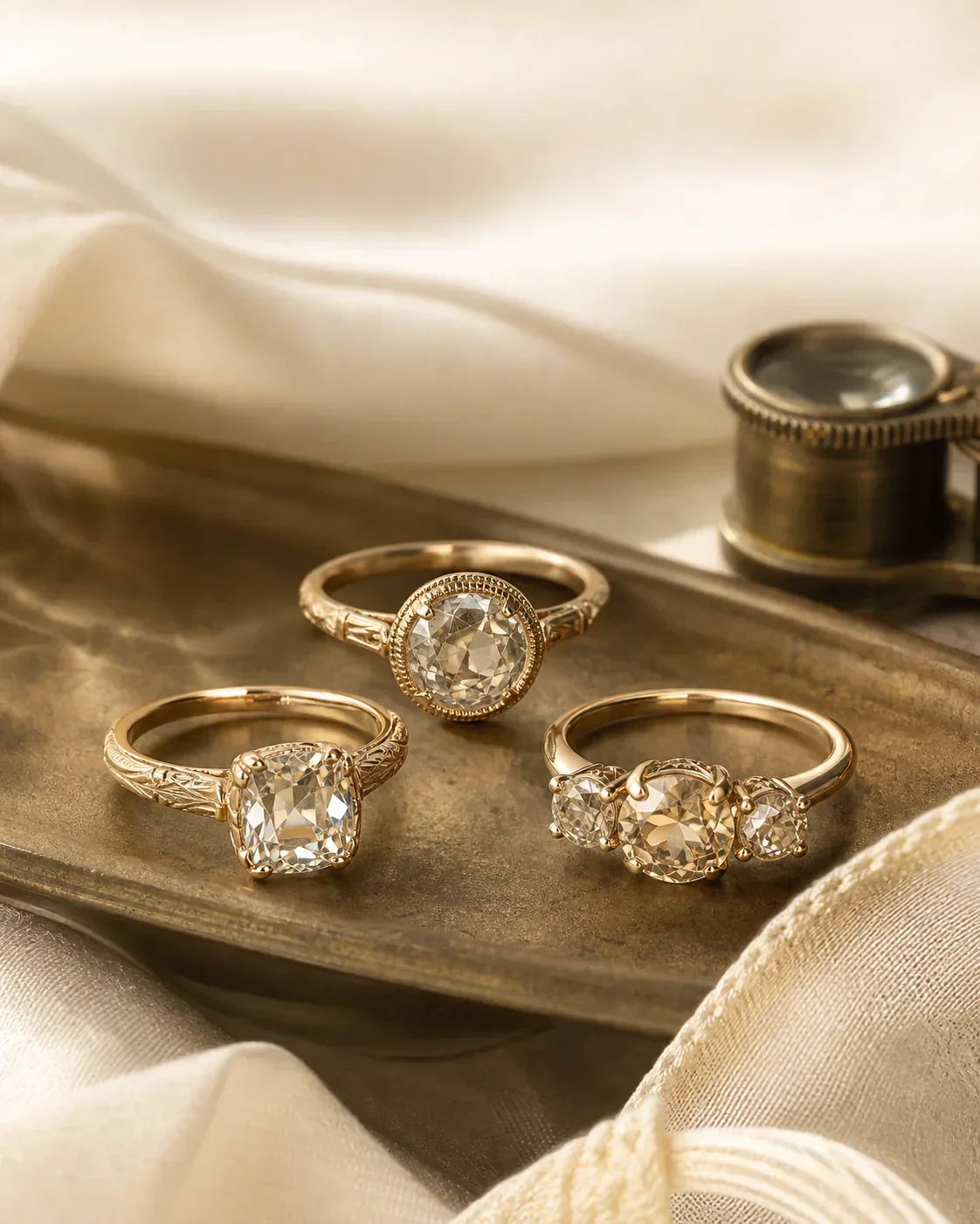 Vintage Engagement Ring Trends: Old Mine Cuts, Old European Cuts, and Warm Diamonds