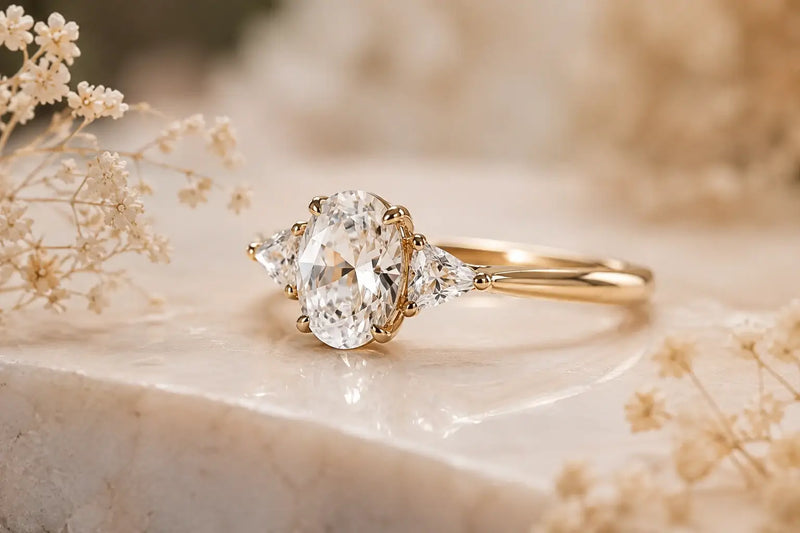 Moissanite Three Stone Rings