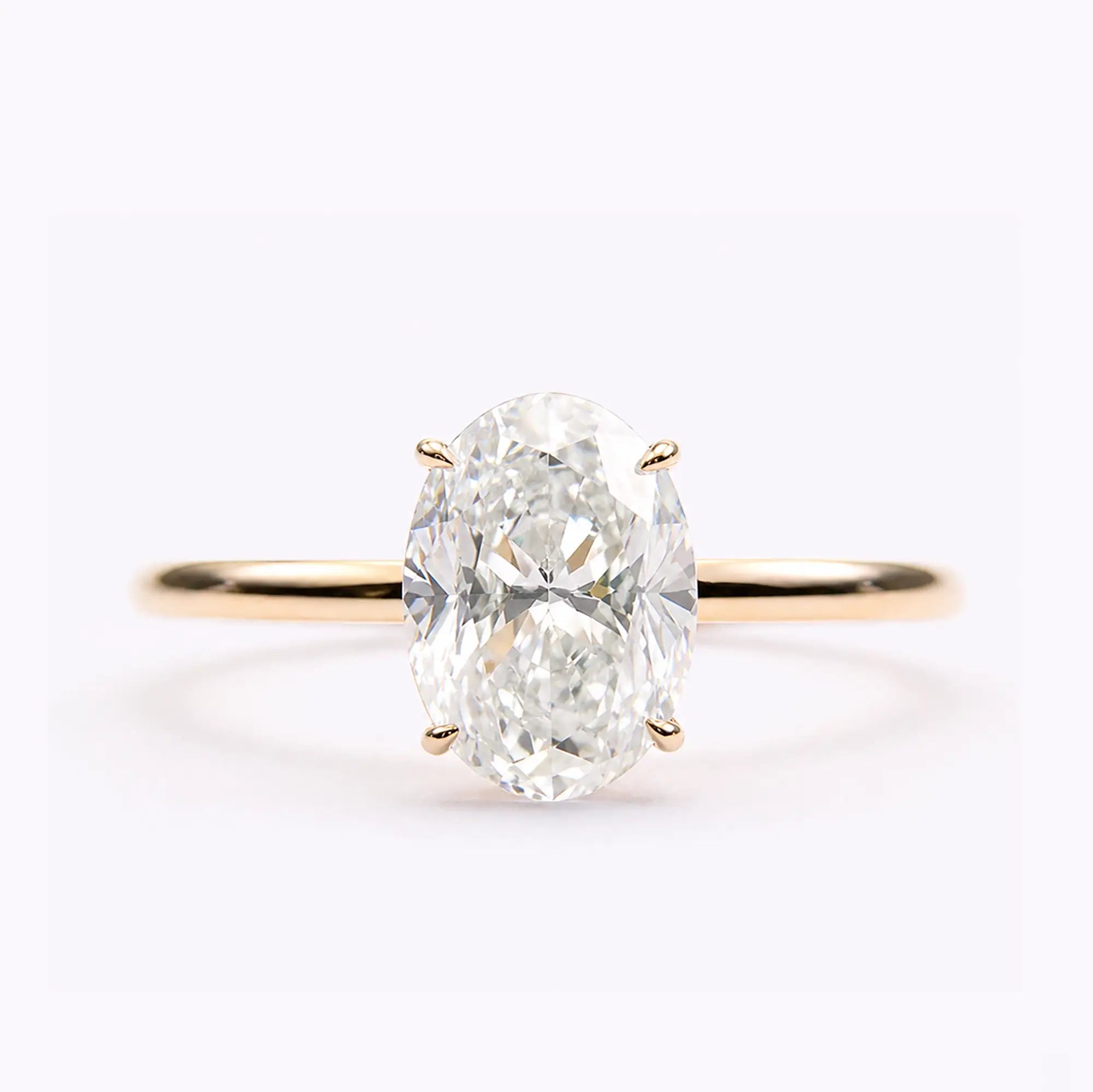 Lumière Oval – 2.0ct Lab Diamond Solitaire Engagement Ring