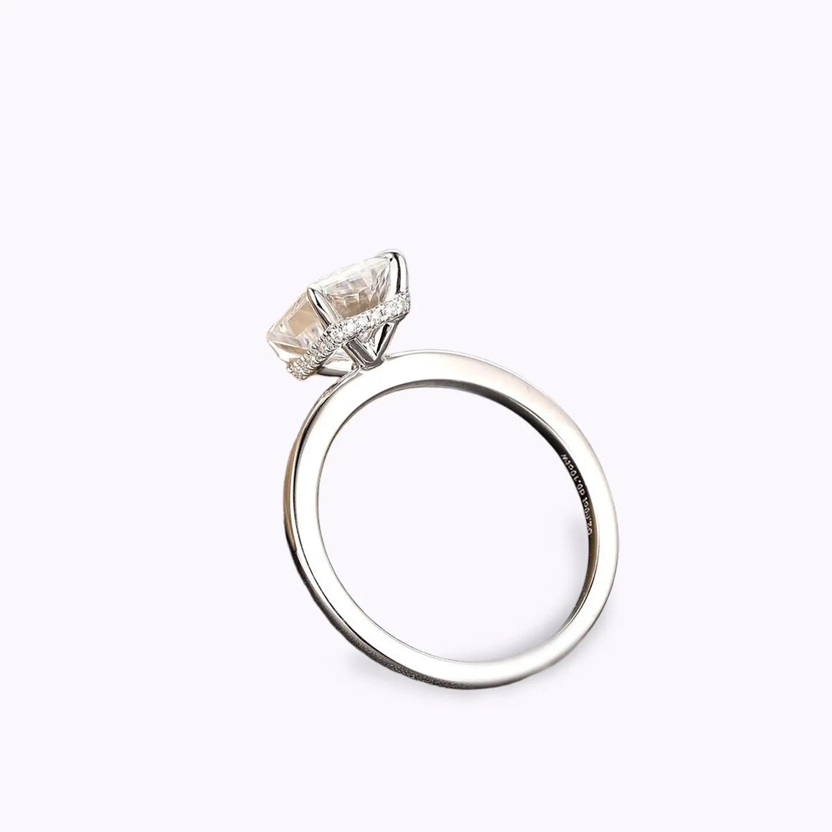 Celestia Emerald Cut – Hidden Halo Lab Diamond Engagement Ring