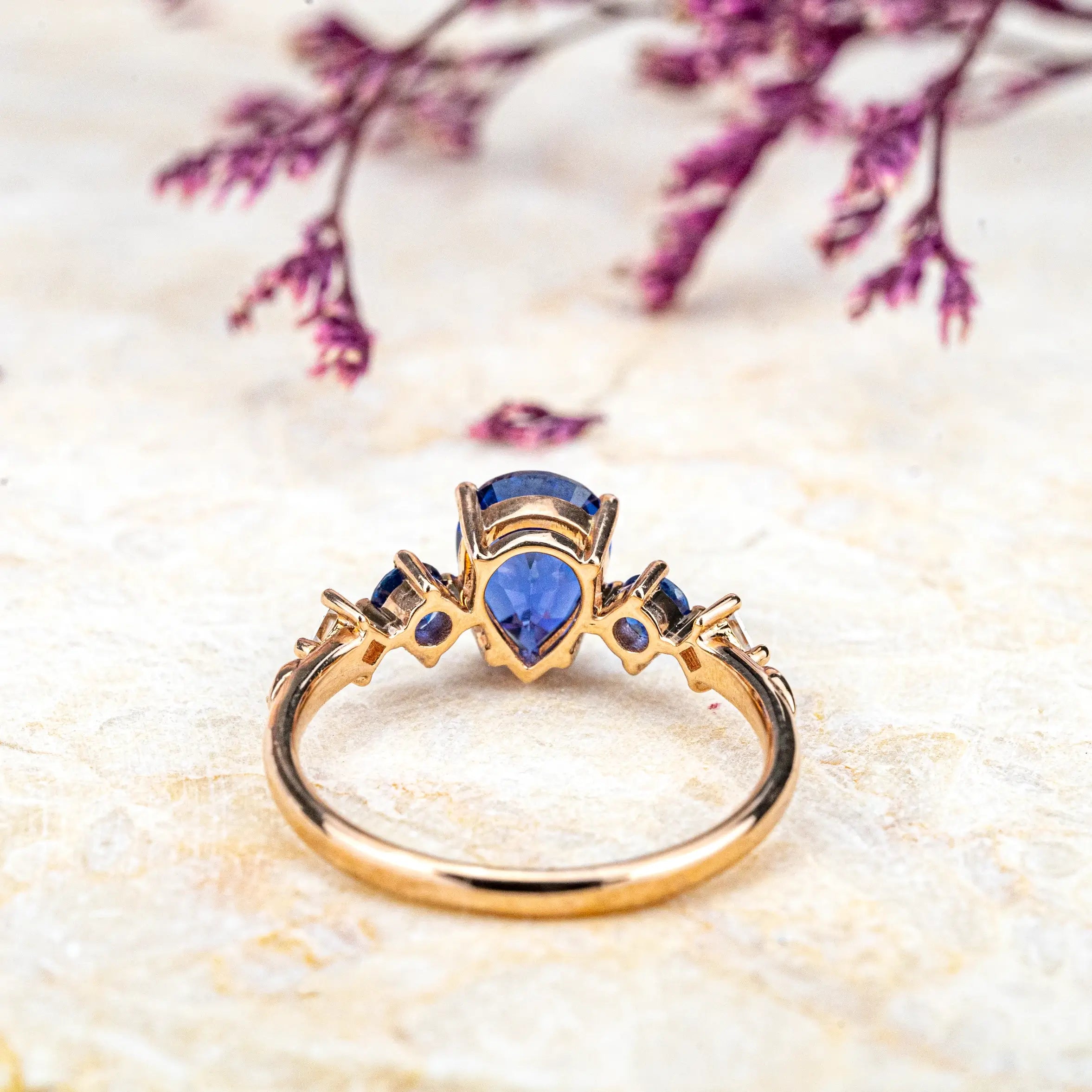 Aurora – Pear Cut Sapphire Engagement Ring Noble Modern Rings