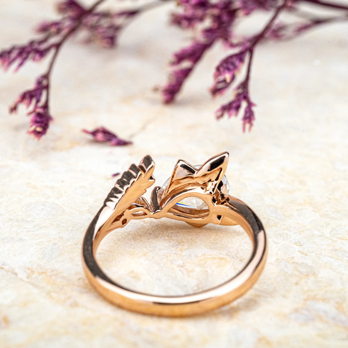 Bague Vulpina Fox en moissanite – Bagues de fiançailles uniques et créatives