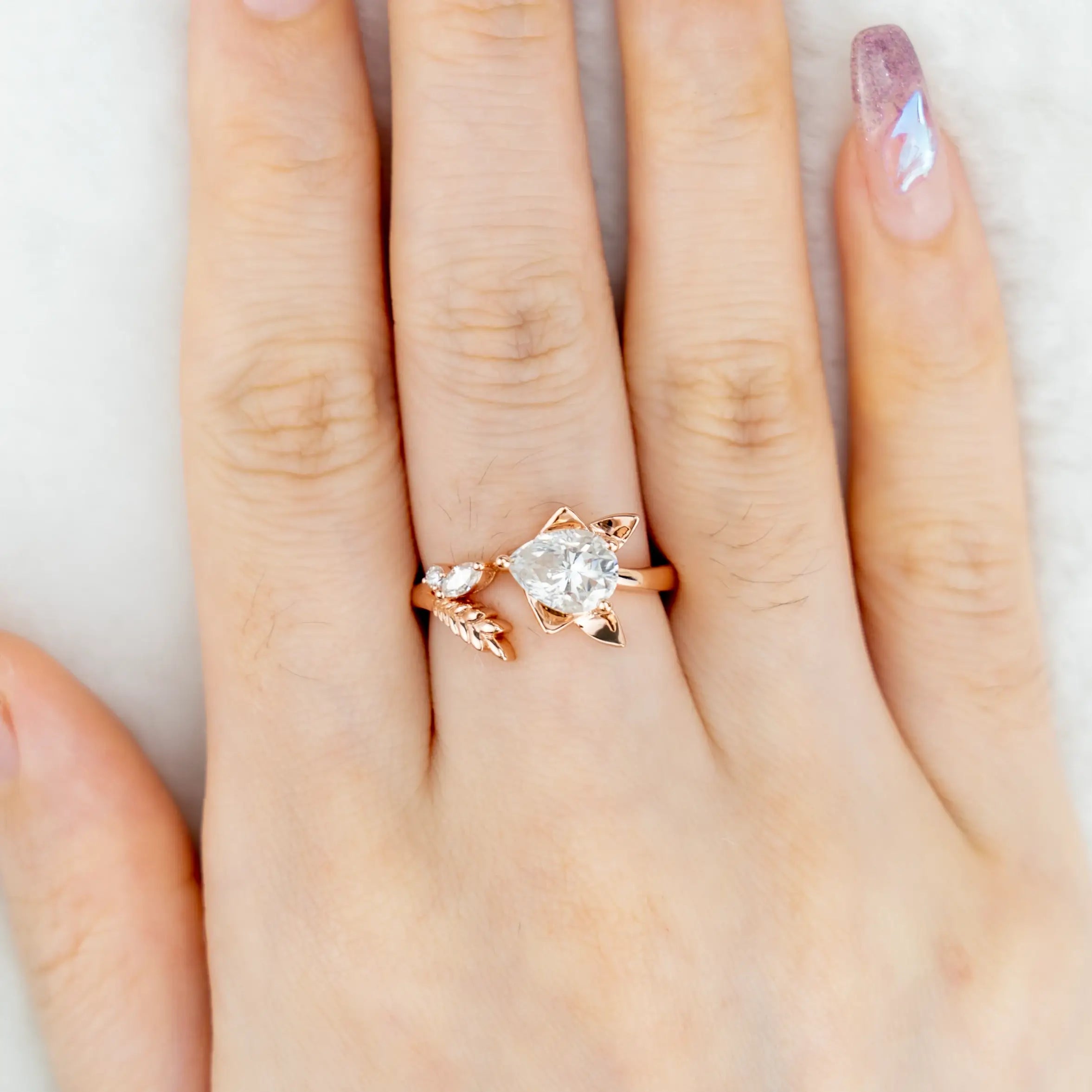 Custom animal Fox Moissanite Ring – Unique Creative Engagement Rings orleone