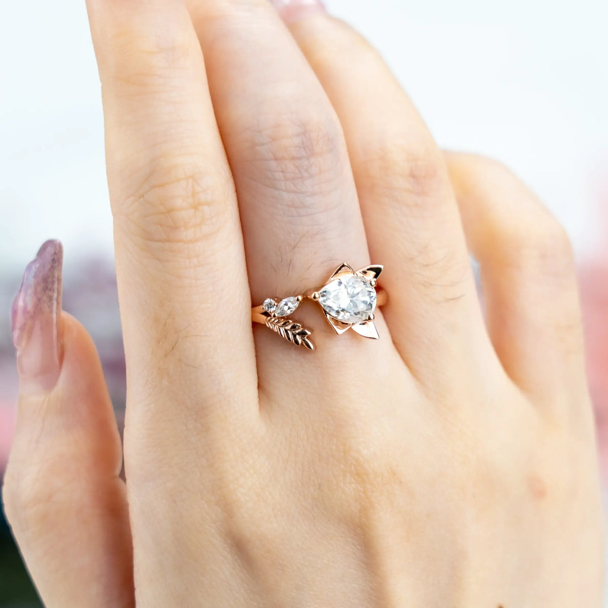Custom animal Fox Moissanite Ring – Unique Creative Engagement Rings orleone