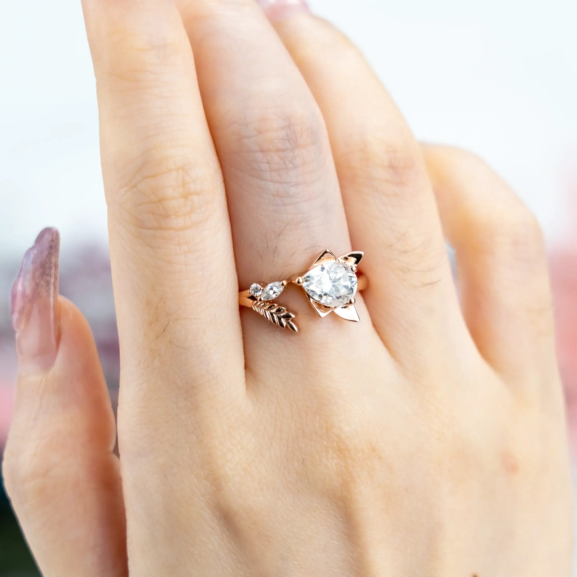 Custom animal Fox Moissanite Ring – Unique Creative Engagement Rings orleone