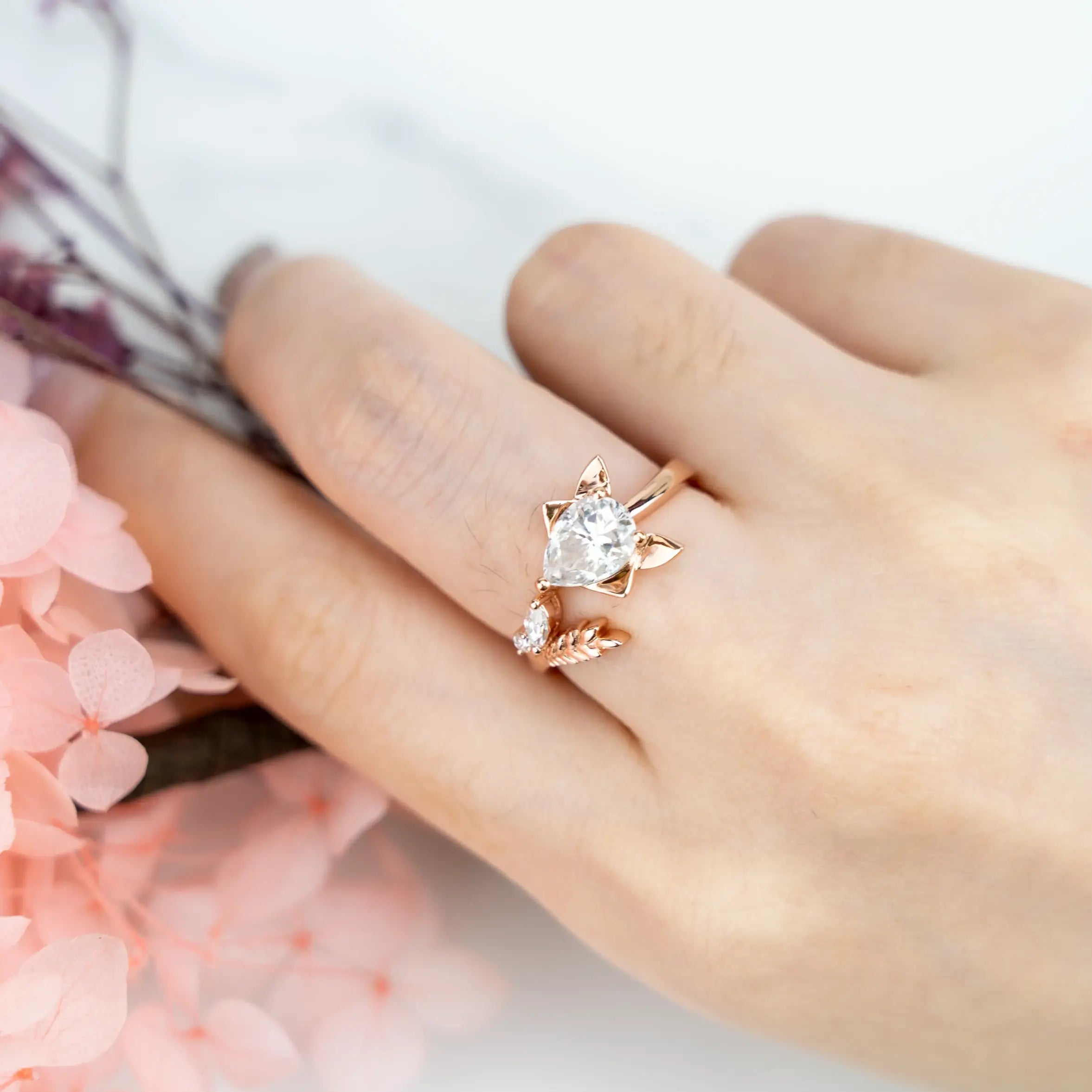 Custom animal Fox Moissanite Ring – Unique Creative Engagement Rings orleone