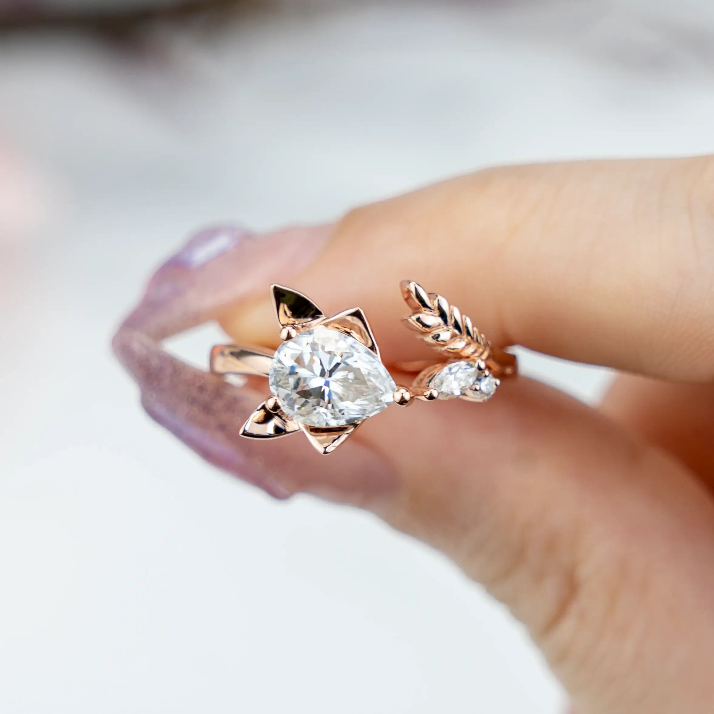 Custom animal Fox Moissanite Ring – Unique Creative Engagement Rings orleone