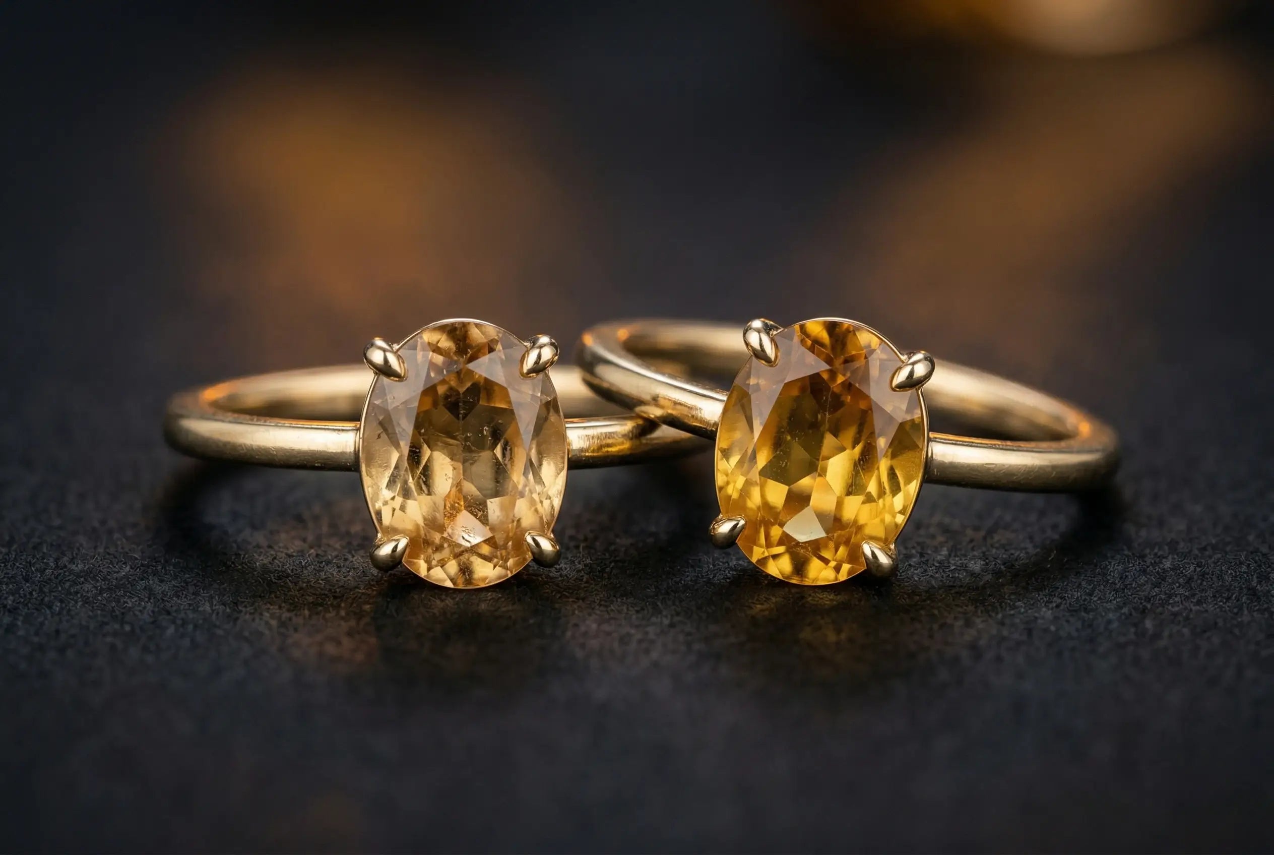November birthstone ring topaz citrine gemstone orleone