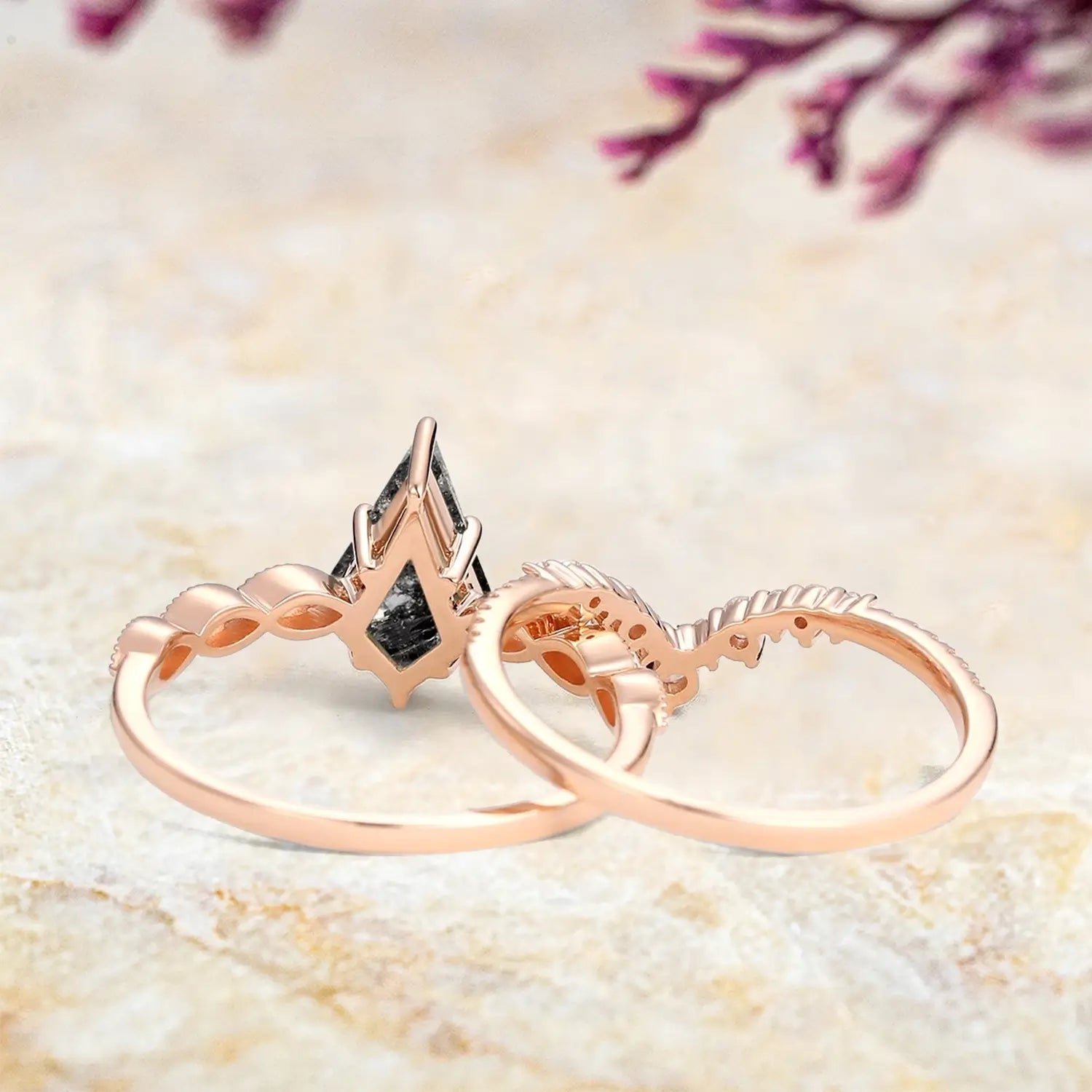 orleone custom gold ring set for women gift