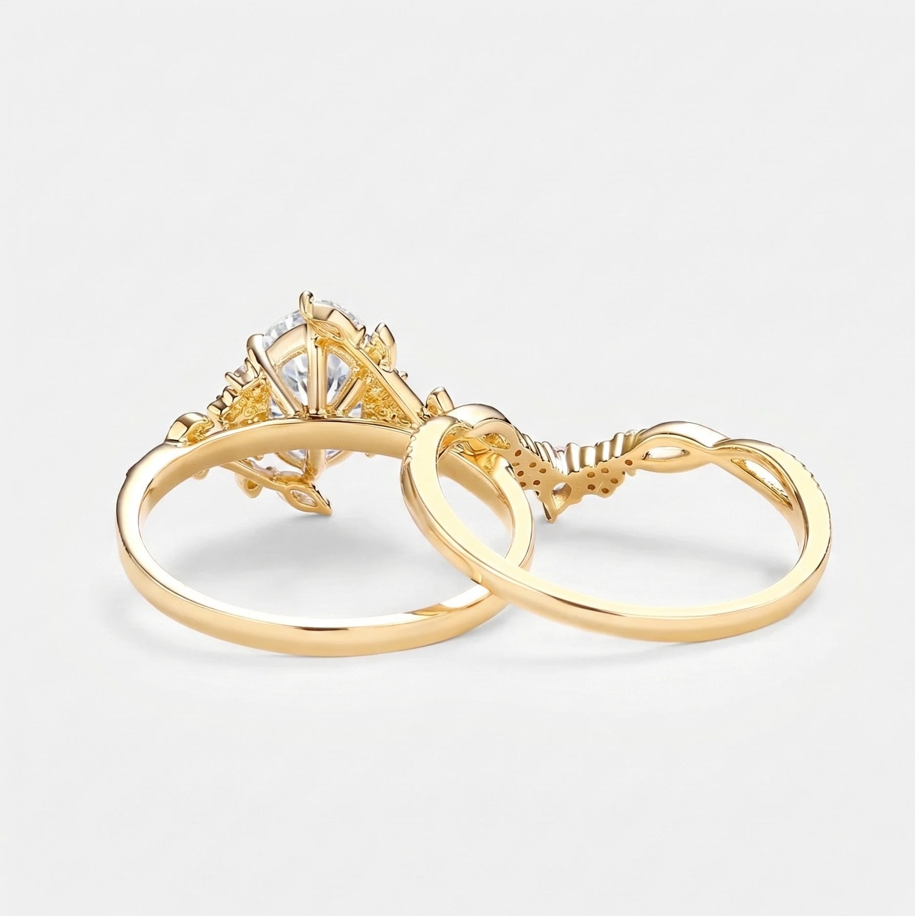 oval moissanite flower engagement ring setting