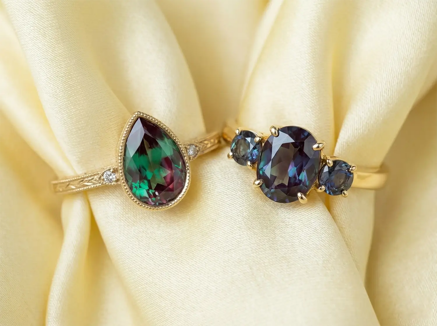 Orleone alexandrite engagement ring