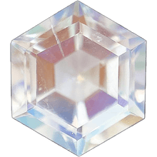 Hexagon-cut moonstone gemstone