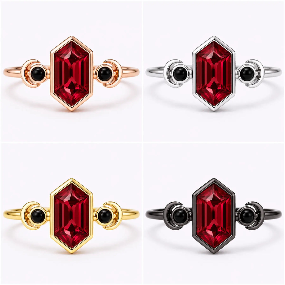 ruby bezel set ring showing gold setting craftsmanship 4 color metal