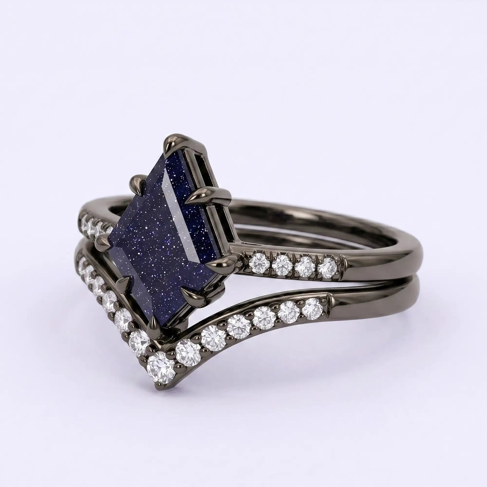 orleone-celestia-nightfall-blue-sandstone-ring-set