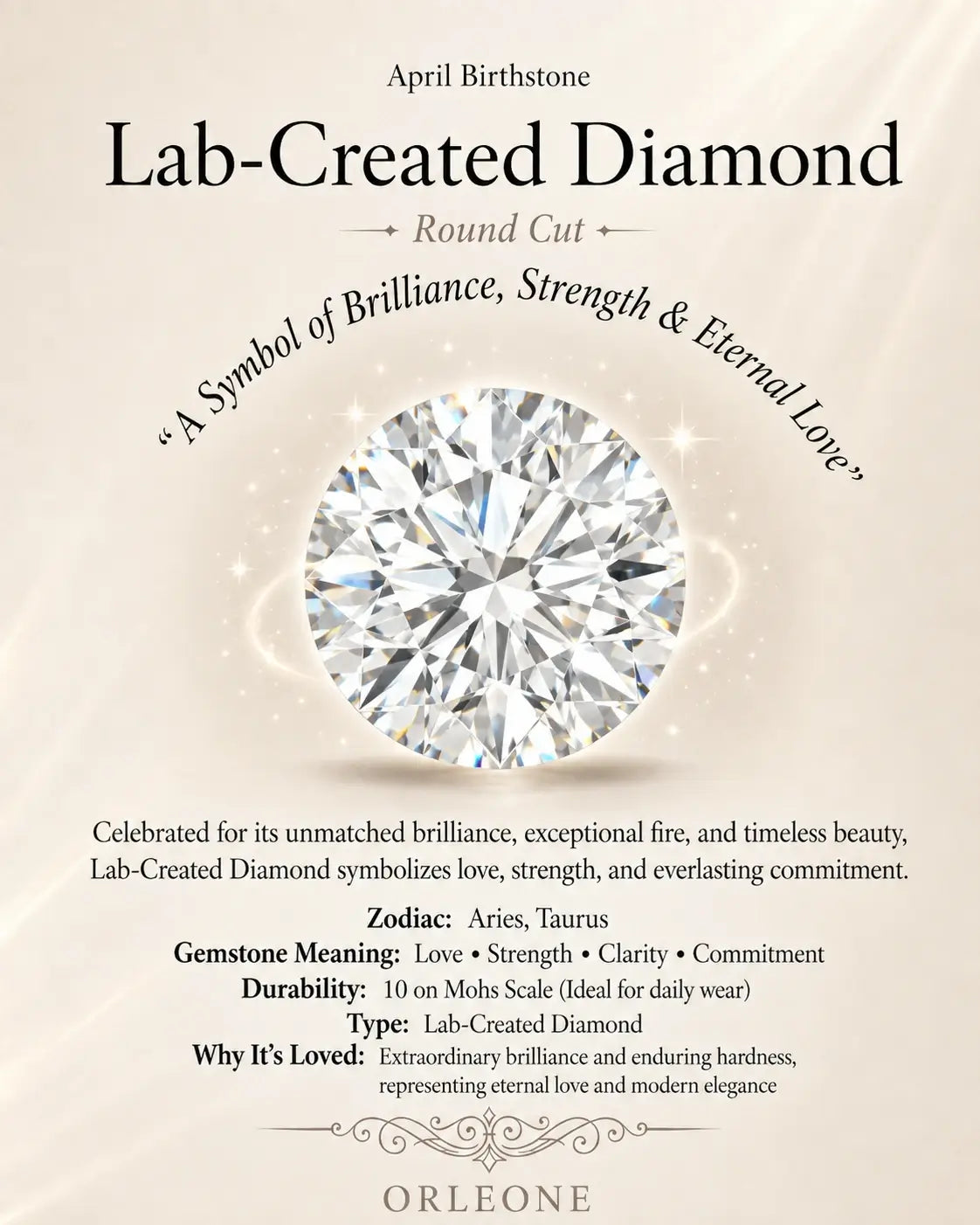 Round 0.9CT Lab Diamond Leaf Engagement Ring Nature Inspired Gold Rings – Elowen