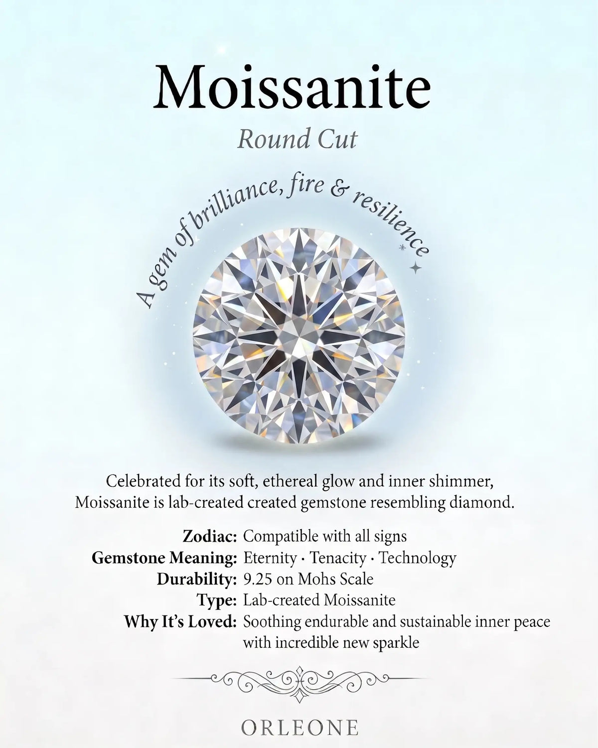 round cut moissanite gemstone knowledge orleone