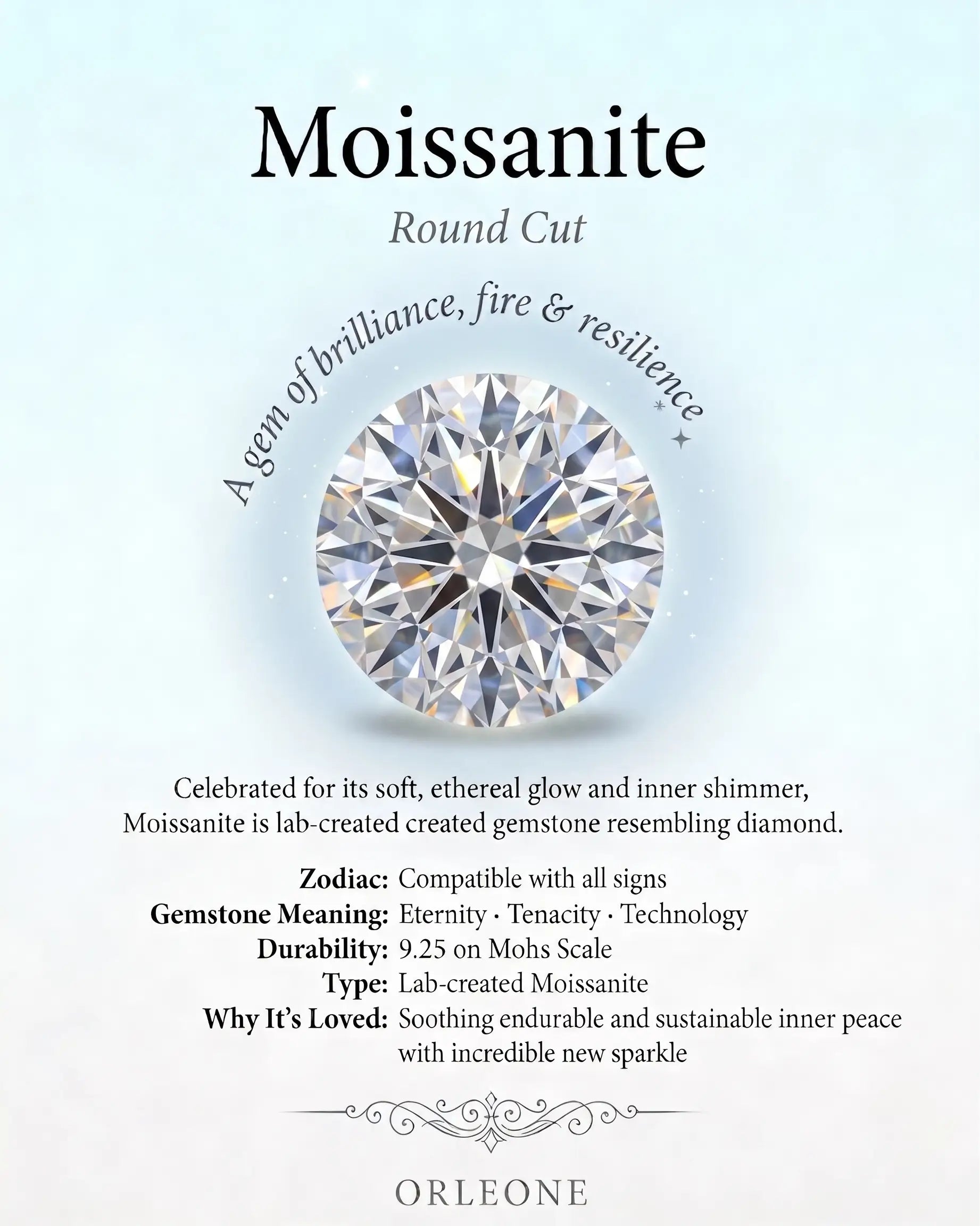 round cut moissanite gemstone knowledge orleone