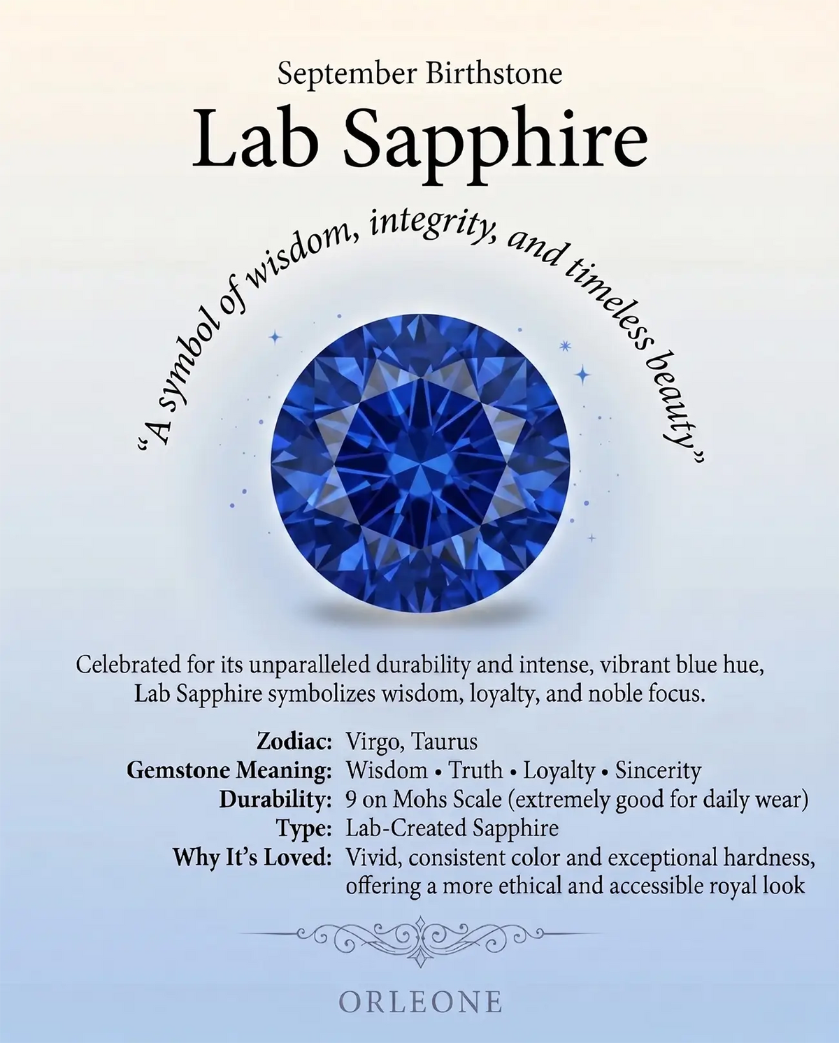 round sapphire gemstone knowledge guide orleone