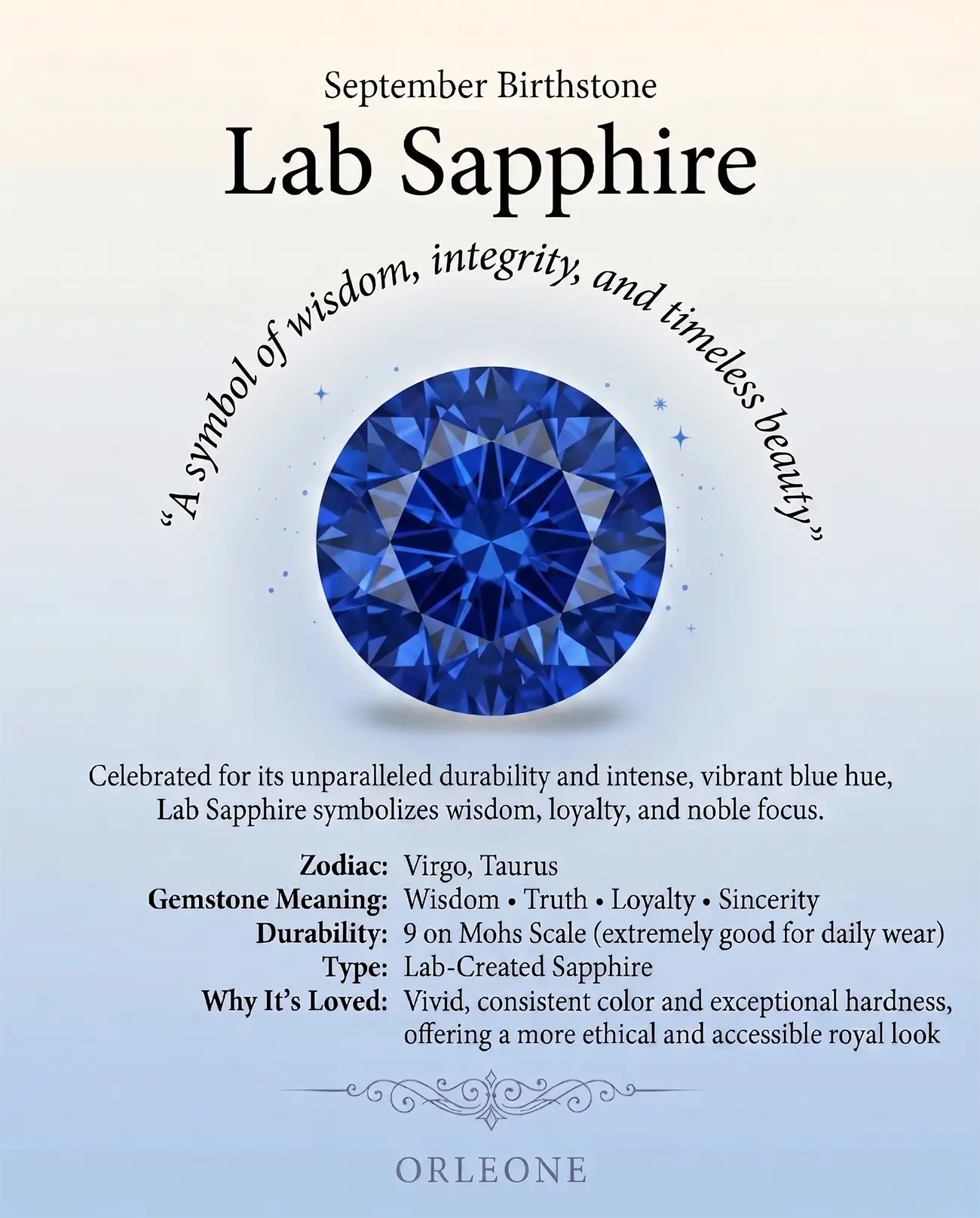 round sapphire gemstone knowledge guide orleone