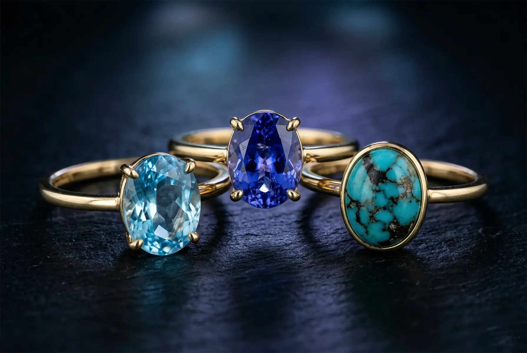 December gemstone birthstone ring Tanzania gold rings orleone
